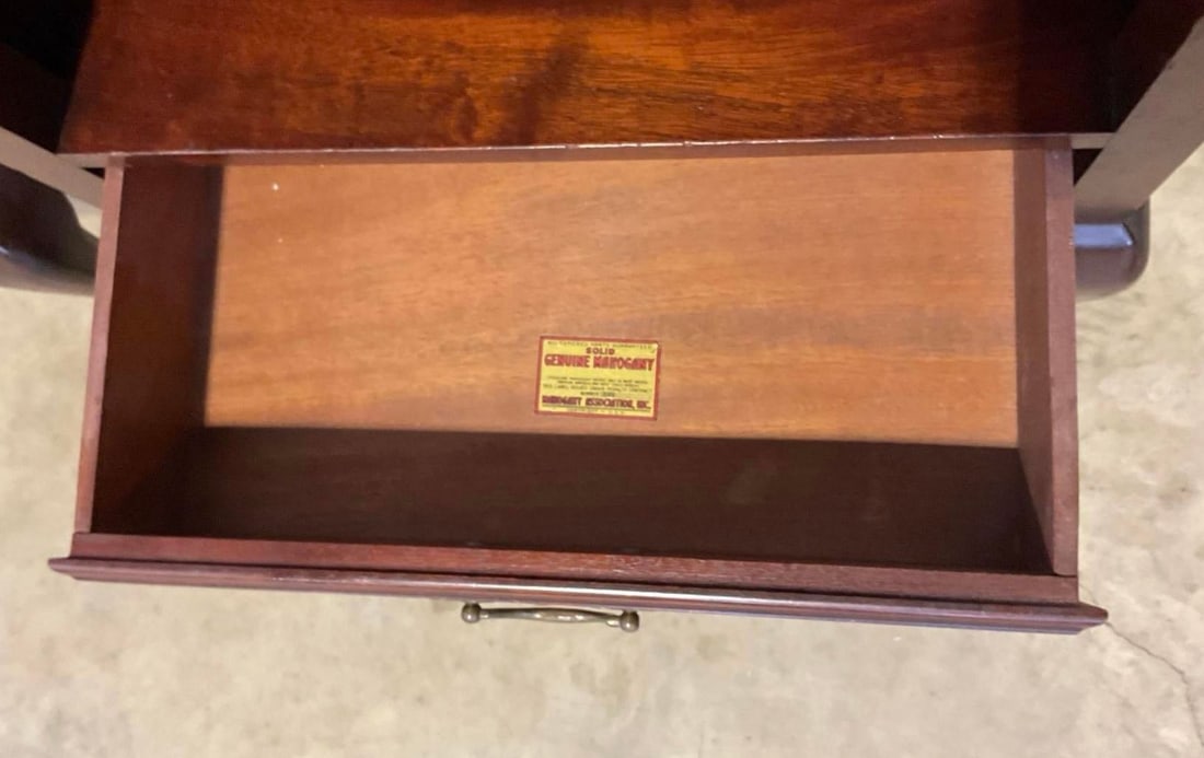 Pair of 1940's Solid Mahogany Queen Anne Night Stands - 5