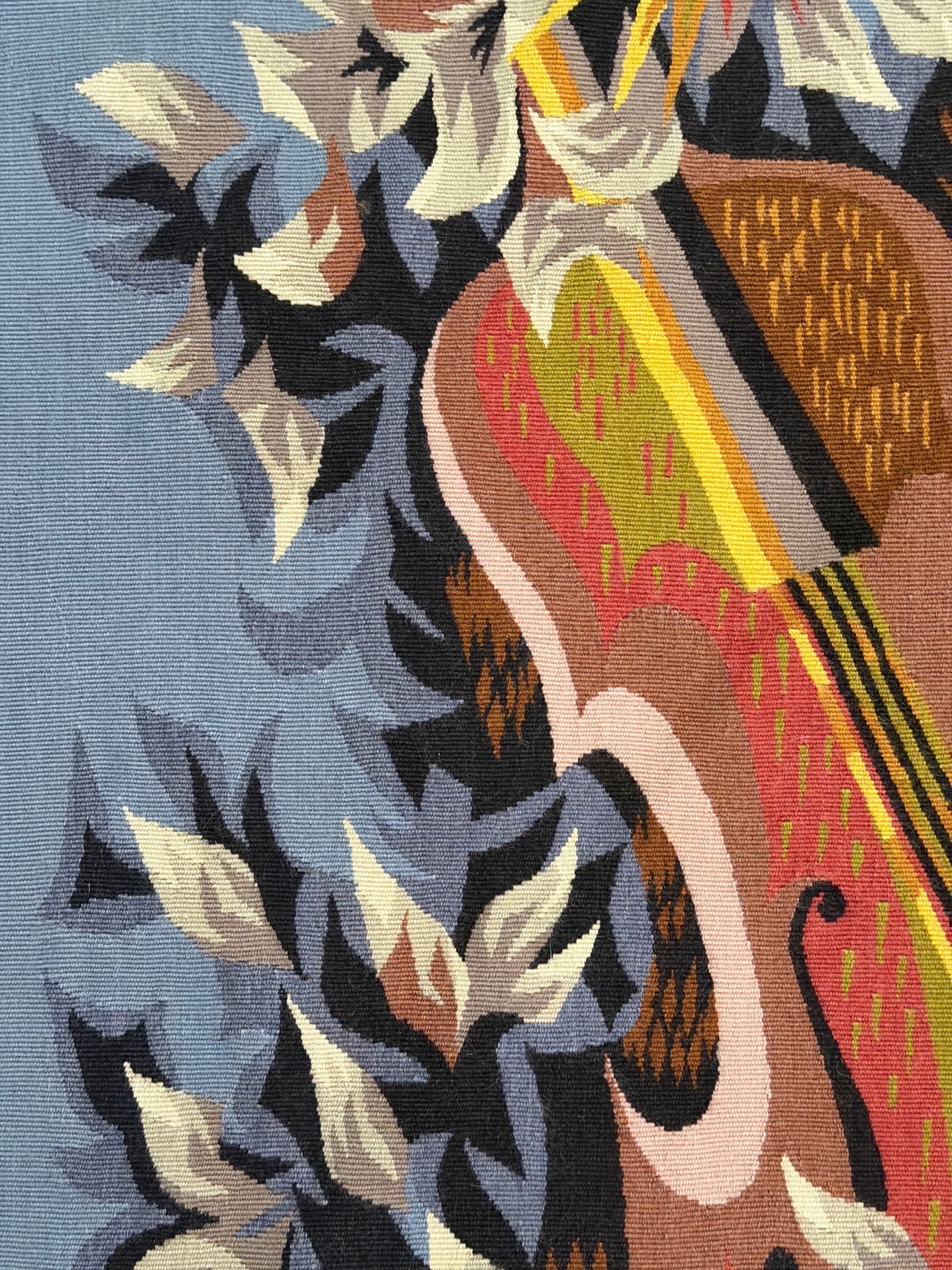 20th C. Mid-Century Modern Tapestry "Concert ChampÃªtre" Signed by Simon Chaye 3'9" X 5'3" - 6