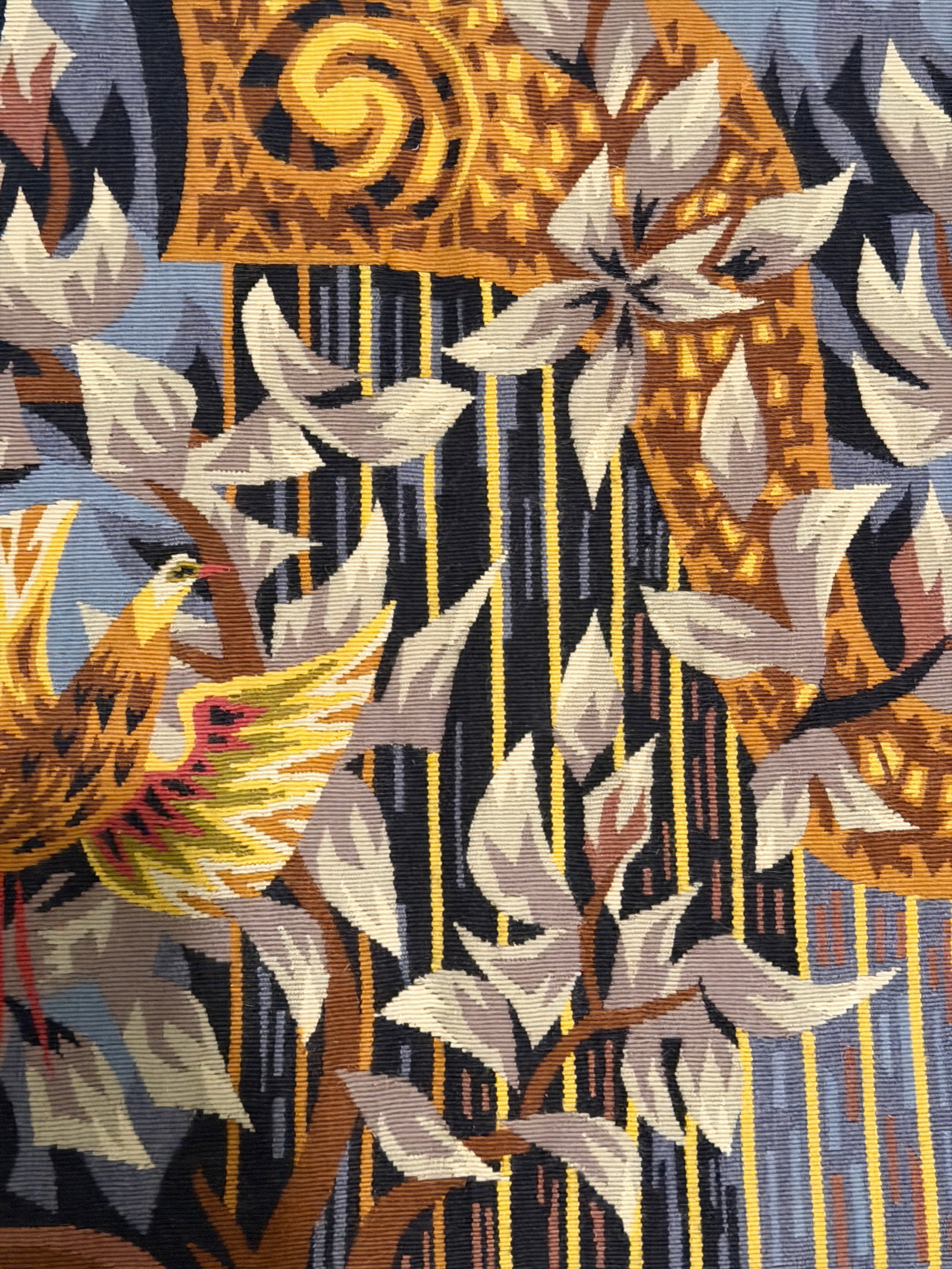 20th C. Mid-Century Modern Tapestry "Concert ChampÃªtre" Signed by Simon Chaye 3'9" X 5'3" - 7