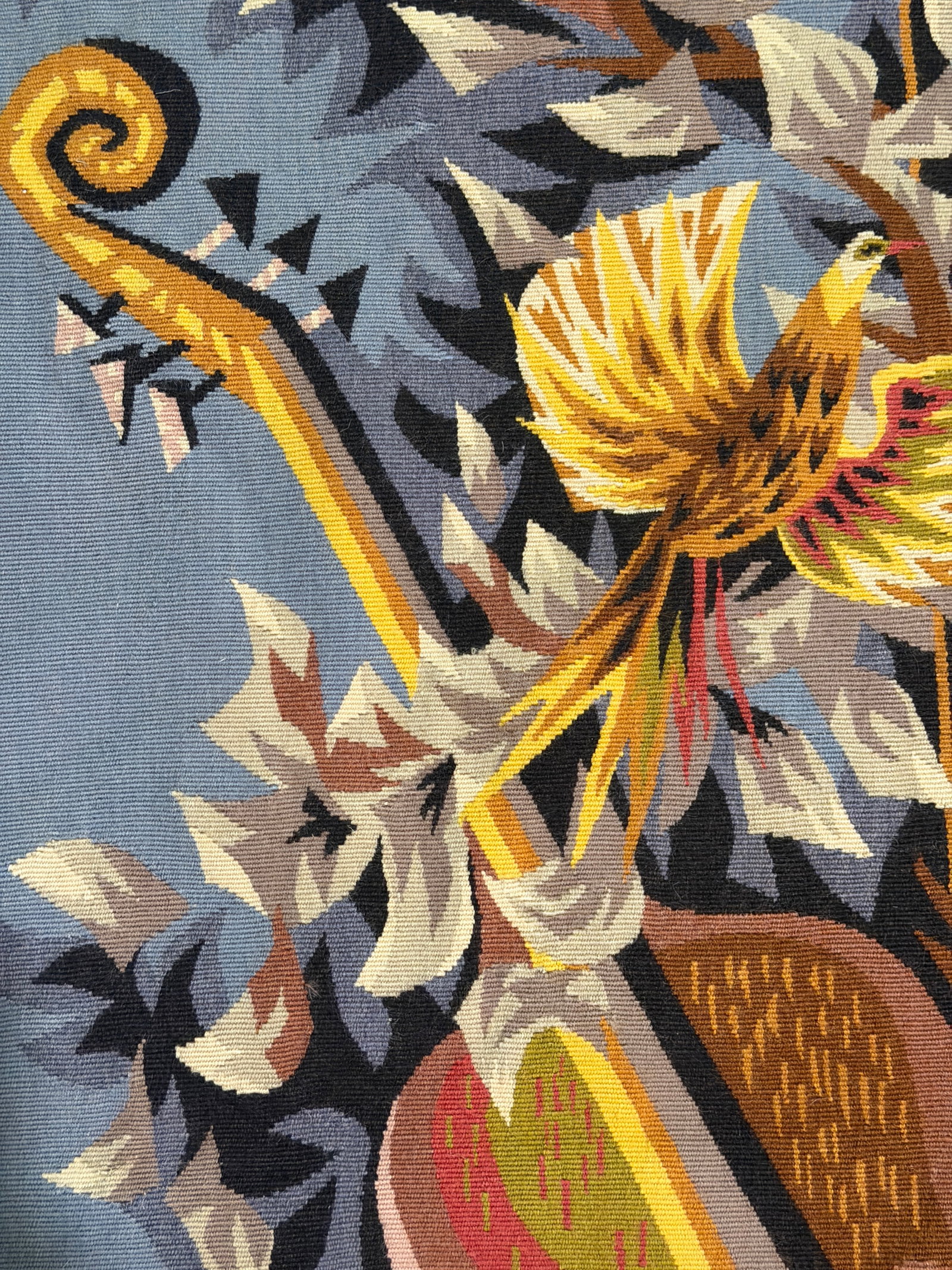 20th C. Mid-Century Modern Tapestry "Concert ChampÃªtre" Signed by Simon Chaye 3'9" X 5'3" - 9