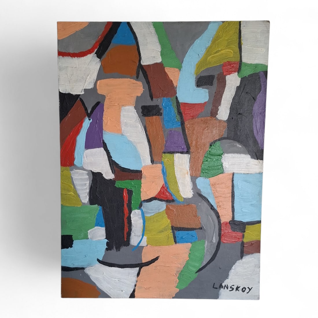 Late 20th Century Attributed to Andre Lanskoy - Abstract Composition, Oil on Canvas - 2