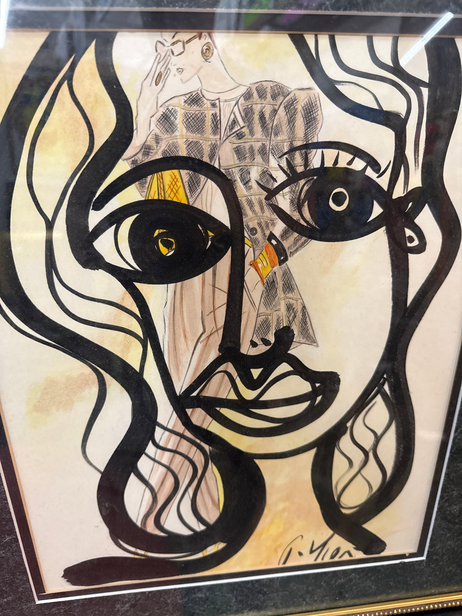 1970s Peter Keil Original Abstract Fashion Painting - 6