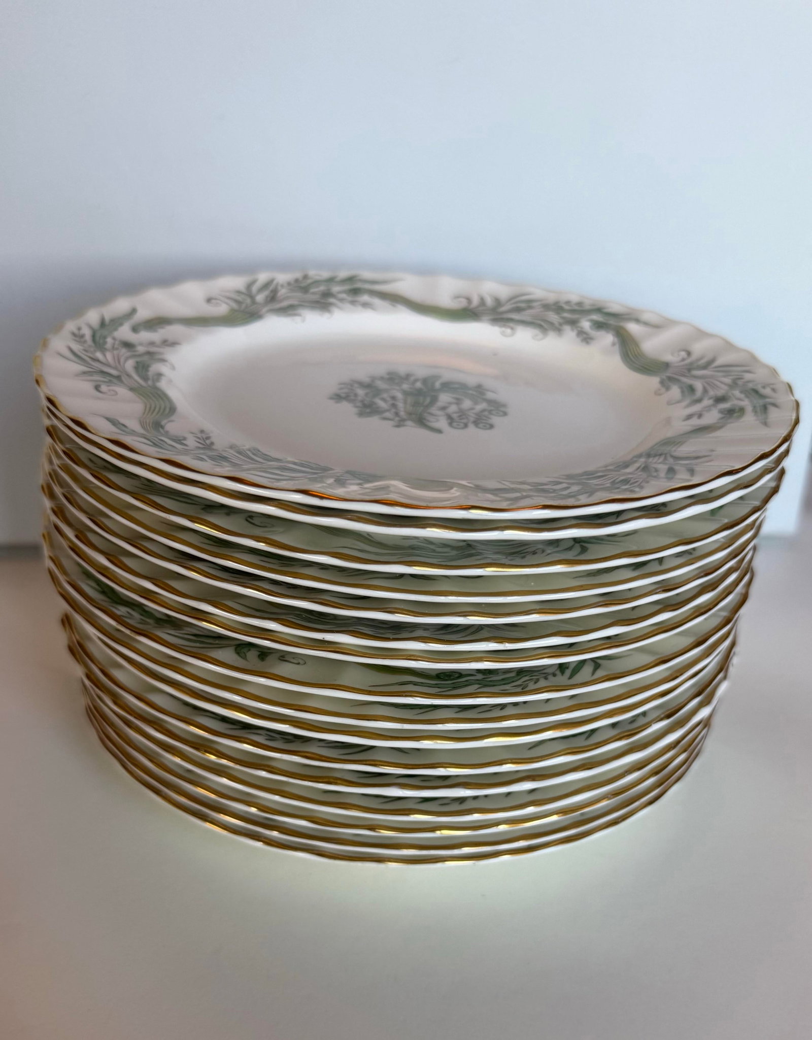 Title: Royal Worcester for Collingwood Green "Cornucopia" Bone China Dessert Plates, C. 1920s " - 2