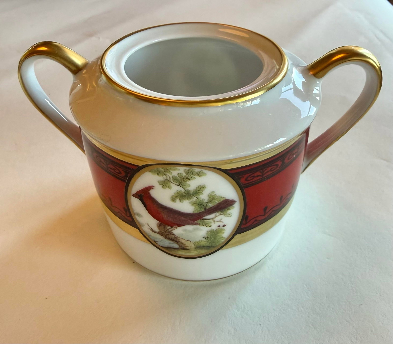 Early 20th Century Tray Creamer and Sugar Ancienne Manufacture Royale De Limoges "Jardin Du Roi" - 2