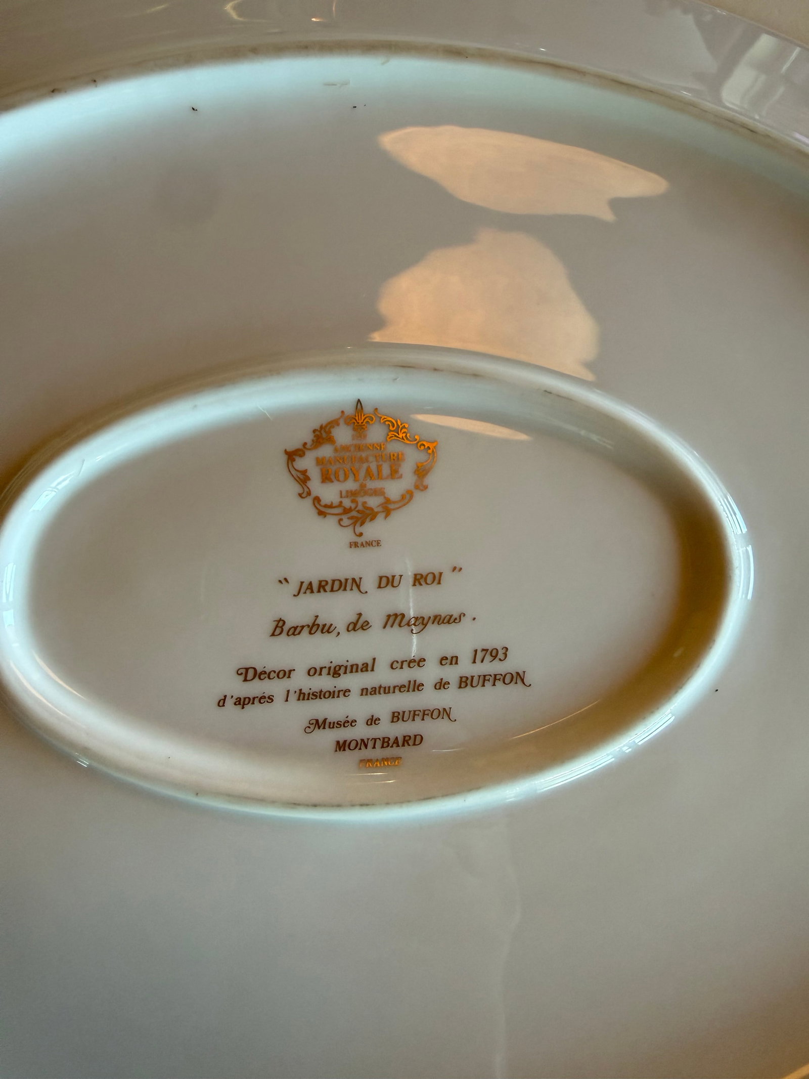 Early 20th Century Tray Creamer and Sugar Ancienne Manufacture Royale De Limoges "Jardin Du Roi" - 6