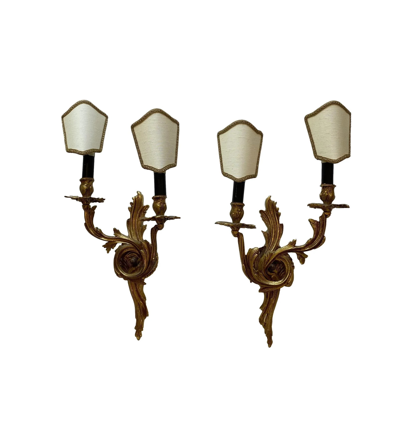 1960s Gilt Bronze Louis XV Style Sconces, Pair - 6