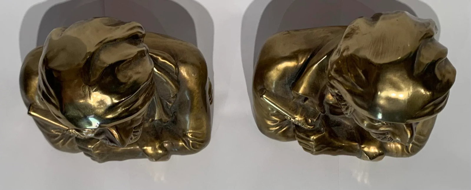 1950s Spanish Men Brass Statues - a Pair - 12