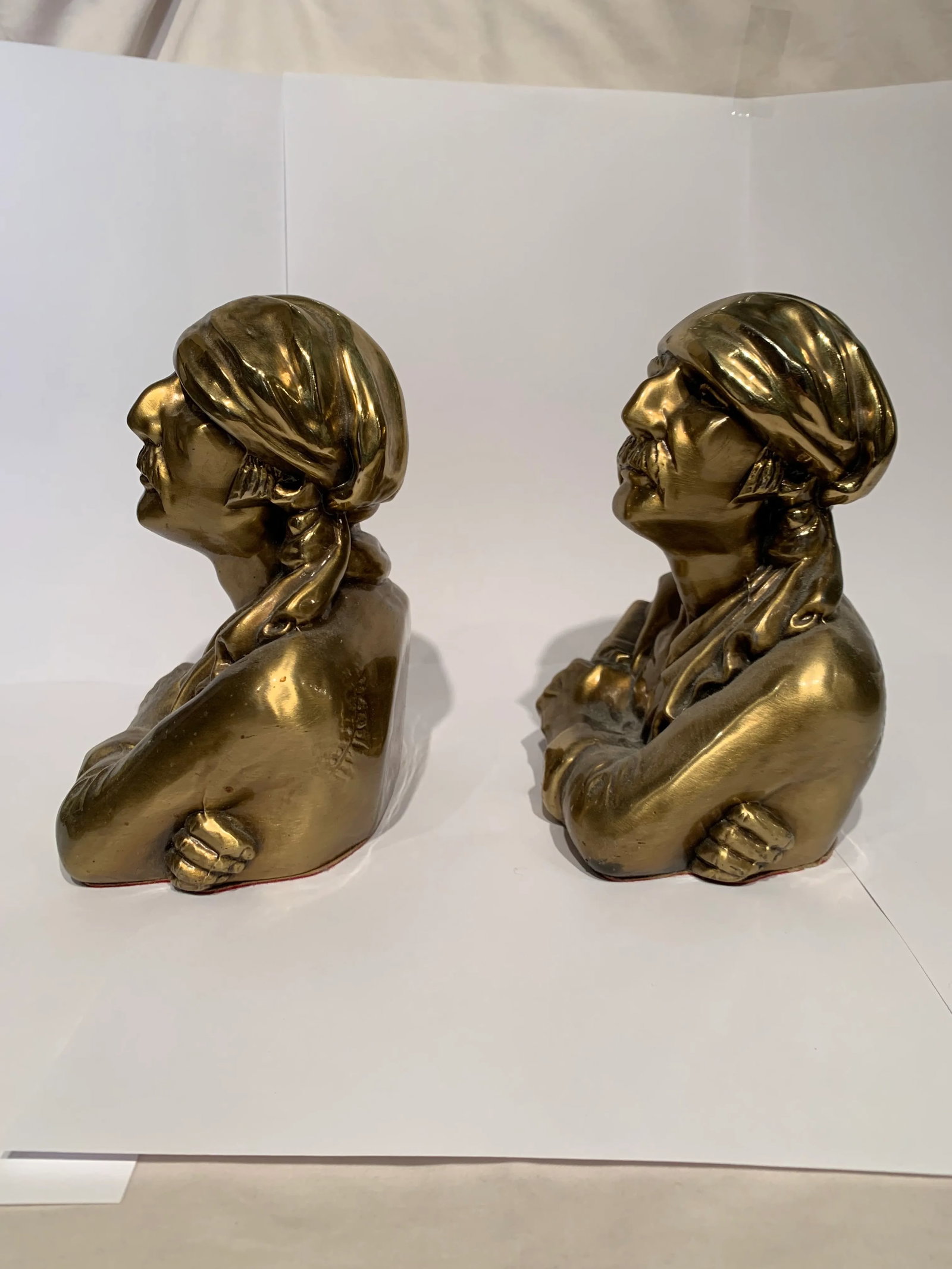 1950s Spanish Men Brass Statues - a Pair - 8