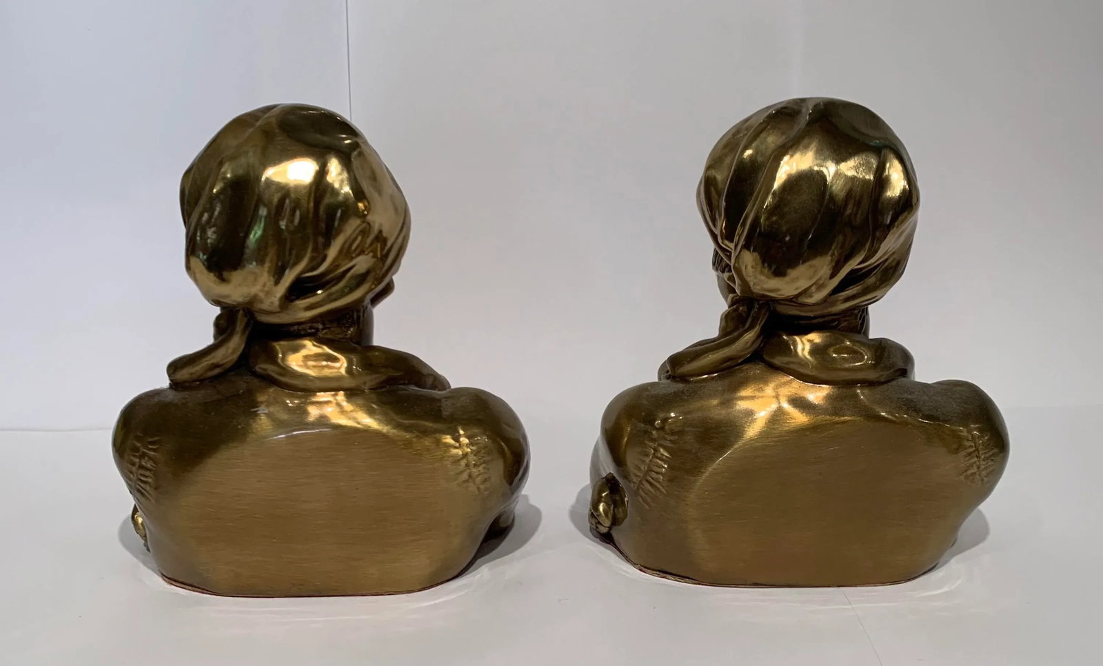 1950s Spanish Men Brass Statues - a Pair - 9