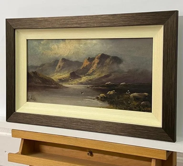 Mountain Lake Oil Painting by 19th Century British Artist Active Circa 1873–1902 - 10