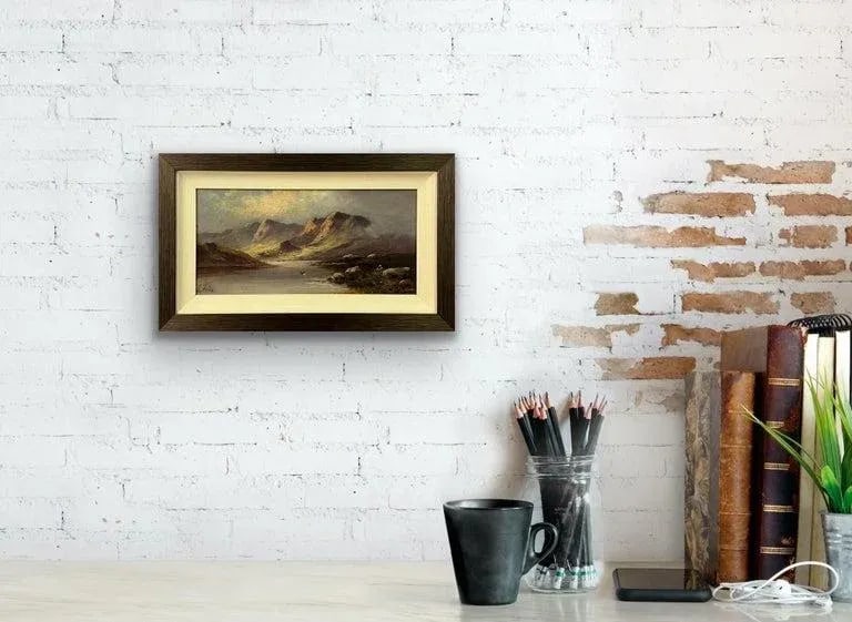 Mountain Lake Oil Painting by 19th Century British Artist Active Circa 1873–1902 - 4