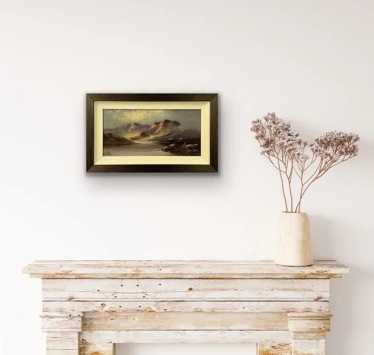 Mountain Lake Oil Painting by 19th Century British Artist Active Circa 1873–1902 - 5