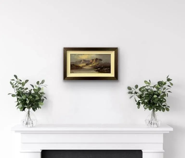 Mountain Lake Oil Painting by 19th Century British Artist Active Circa 1873–1902 - 6