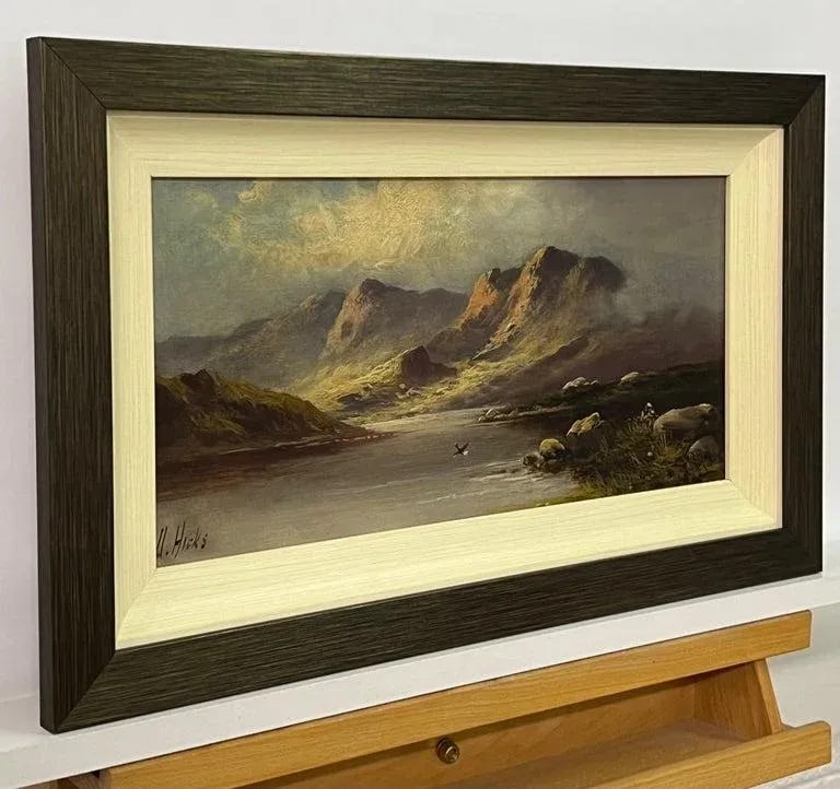 Mountain Lake Oil Painting by 19th Century British Artist Active Circa 1873–1902 - 9