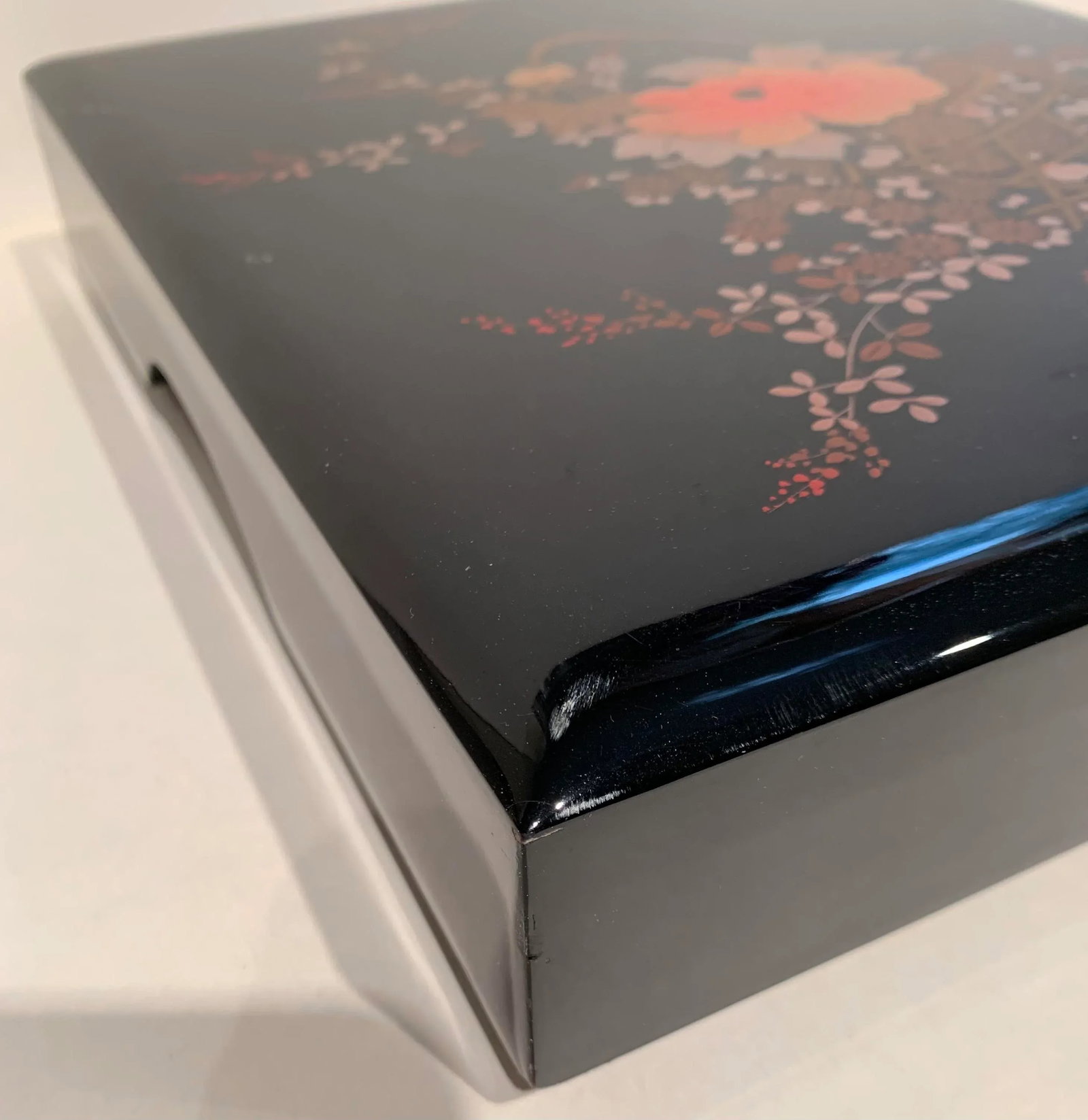 Vintage Black Lacquer Box - 5