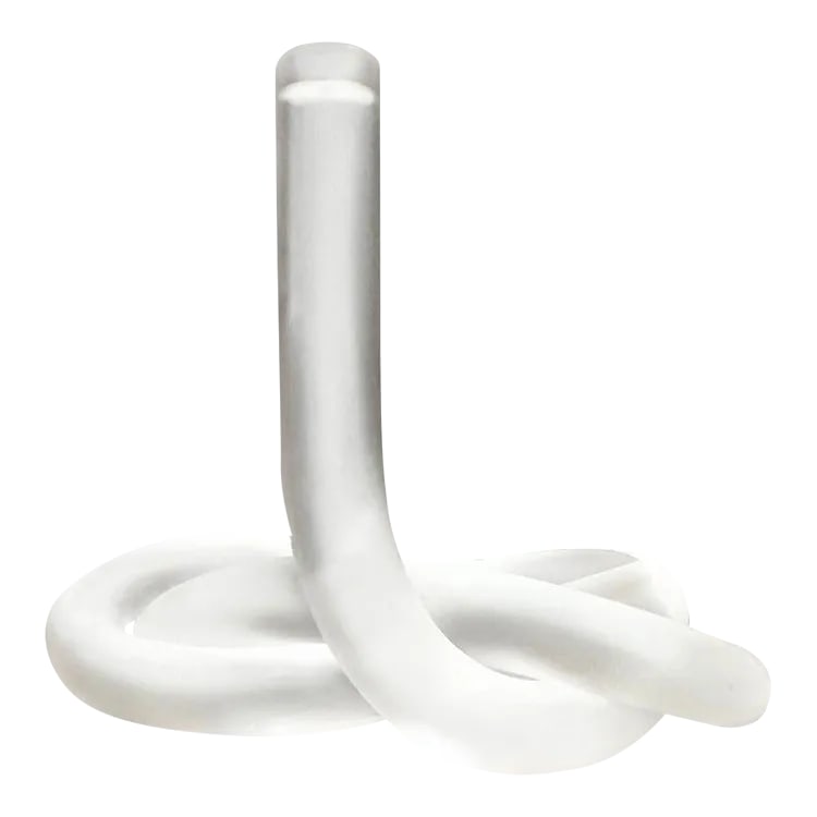 Midcentury Dorothy Thorpe Frosted Lucite Wreathed Pretzel Candelabra 1950s: Midcentury Sculptural Dorothy Thorpe frosted Lucite wreathed pretzel candelabra 1950s. Gorgeous, substantial piece. Condition: Alterations: Original Condition Unaltered Imperfections: Some Imperfectio