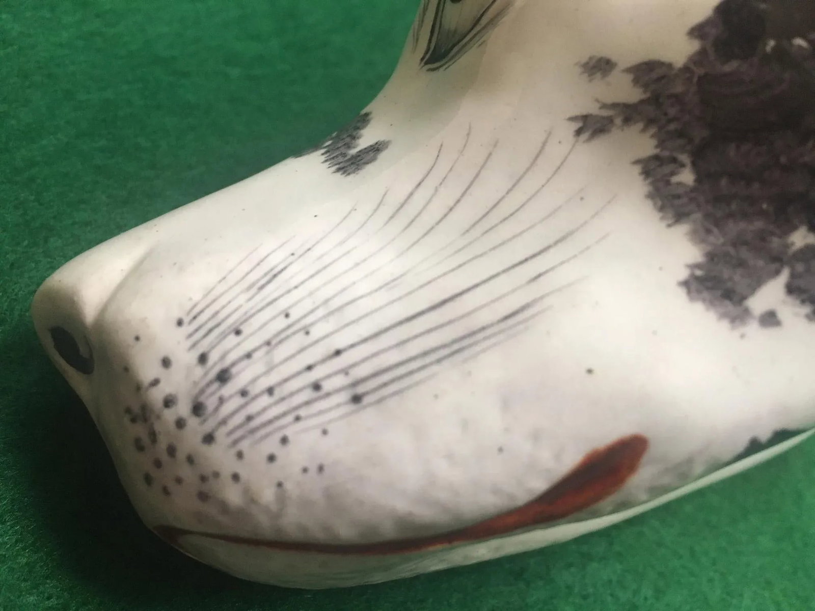 19thc English Staffordshire Large Hound's Head Stirrup Cup - 10