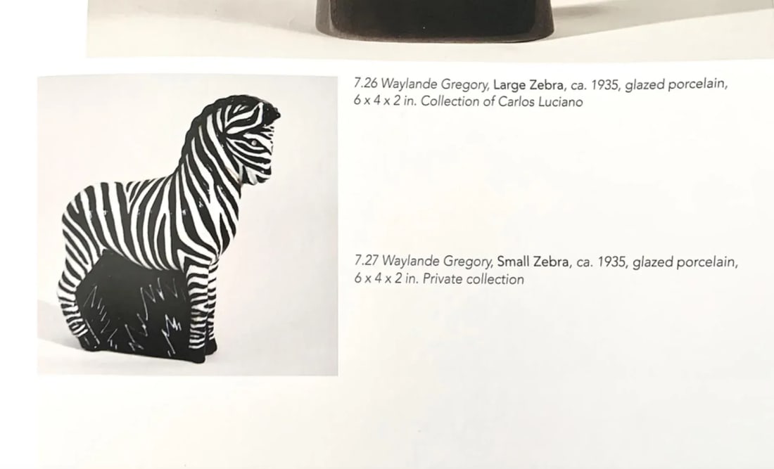 Wayland Gregory Art Deco Porcelain Zebra Sculpture, Glazed, Signed, 1930s, Usa - 9
