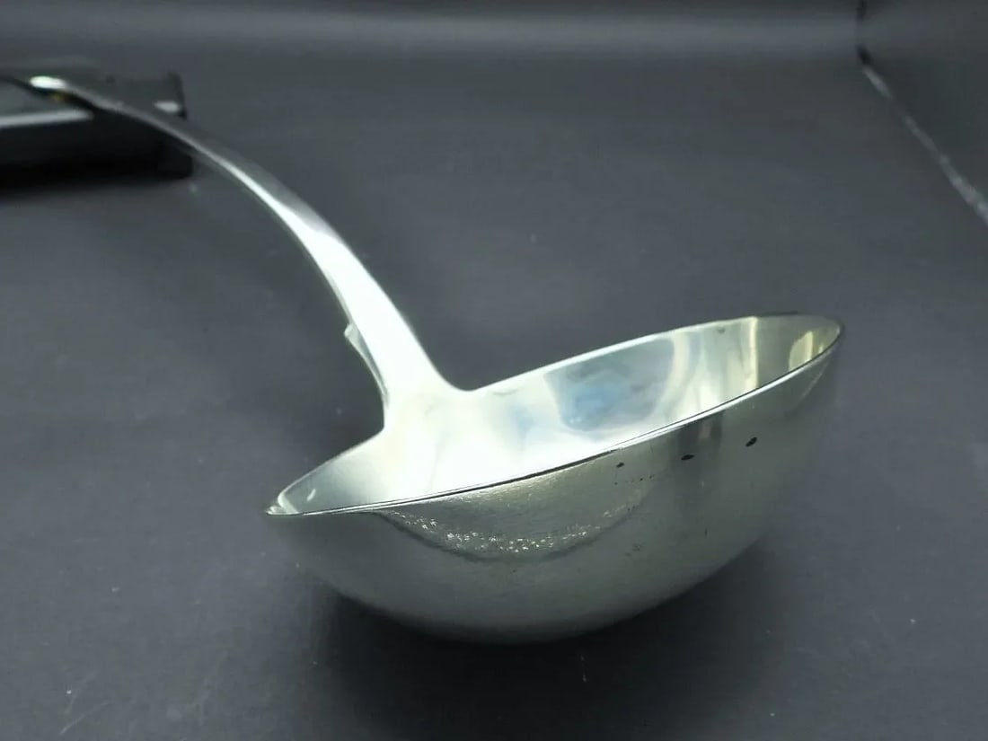 Antique Sterling Silver William Chawner II London Soup Wedding Punch Ladle, 1832 - 4
