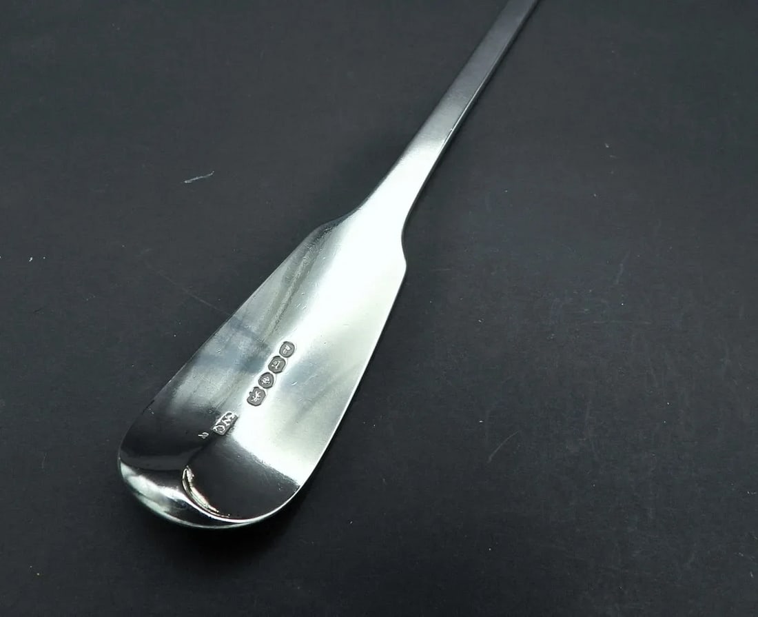 Antique Sterling Silver William Chawner II London Soup Wedding Punch Ladle, 1832 - 6
