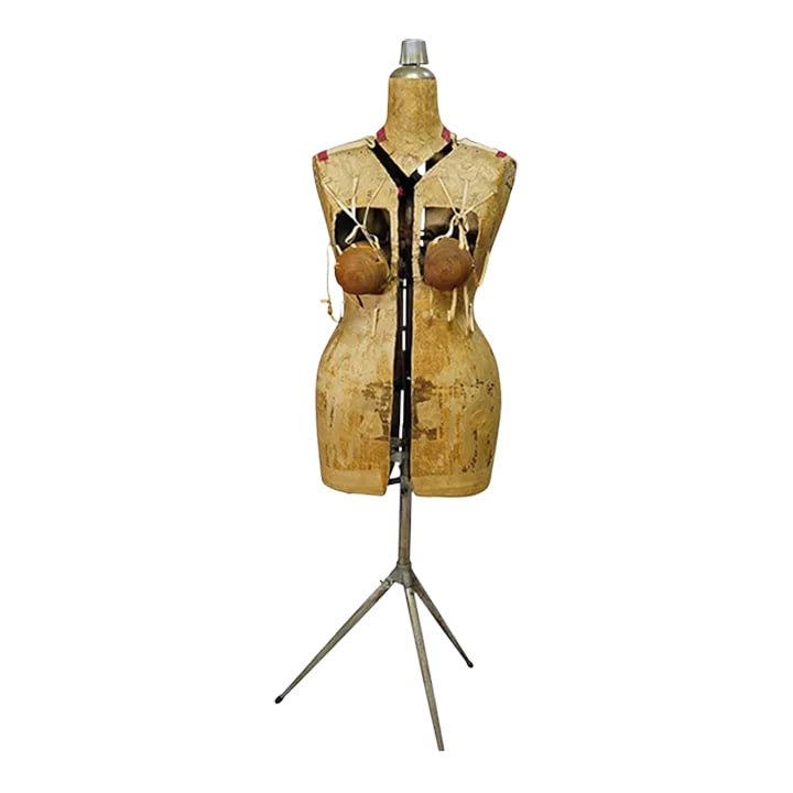 French Tailor's Mannequin, Early 20th Century: French Tailor's Mannequin, early 20th Century French 20th century tailor's mannequin. Made of paper, fabric and metal. It features a mechanism inside which allows the tailor to adjust the mannequin to