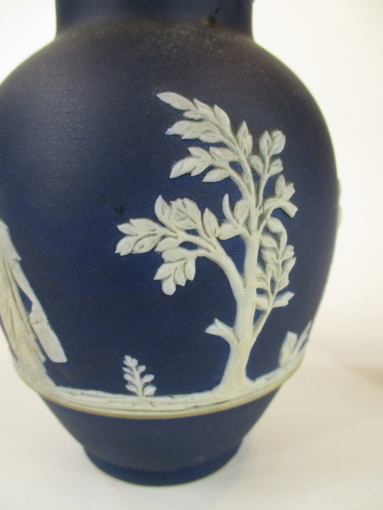 Early 20th Century Porcelain Adams Tunstall Wedgwood Cobalt Blue Classical Greek Figures Vase - 12