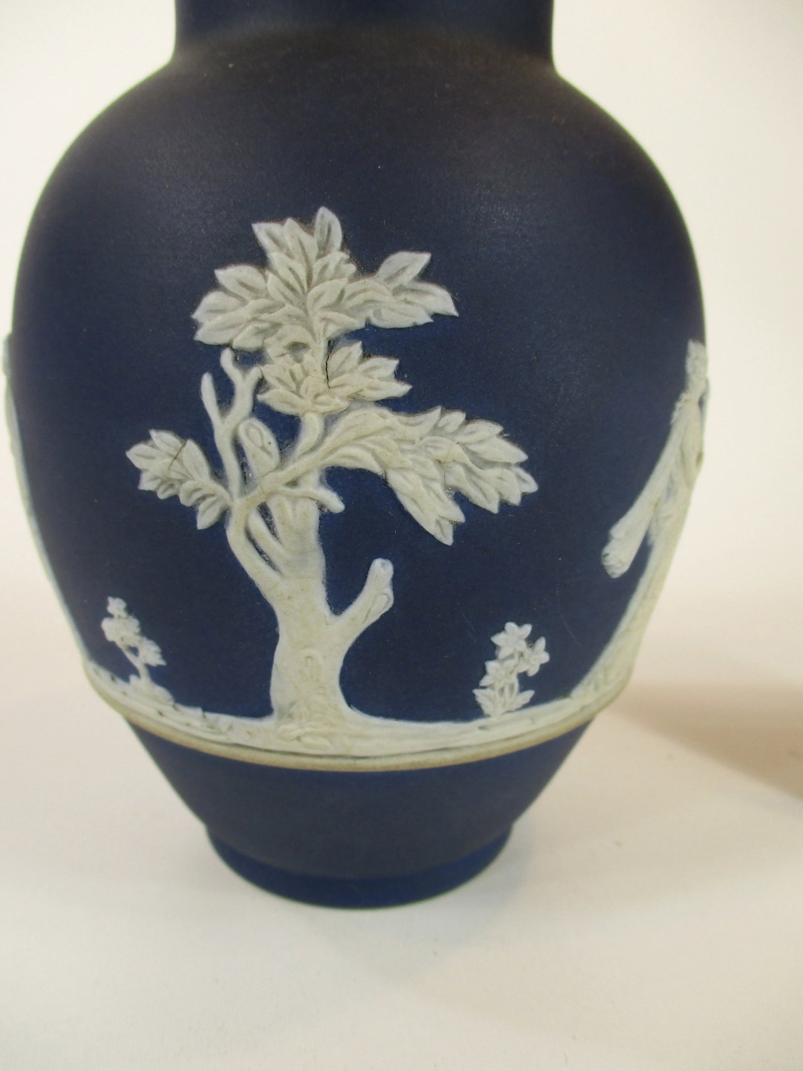 Early 20th Century Porcelain Adams Tunstall Wedgwood Cobalt Blue Classical Greek Figures Vase - 3