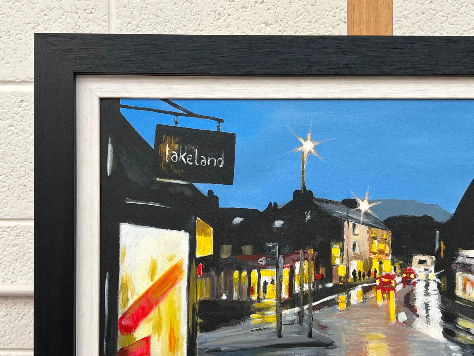 Painting of Ambleside in Lake District England at Night by English Urban Artist, 2009 - 9