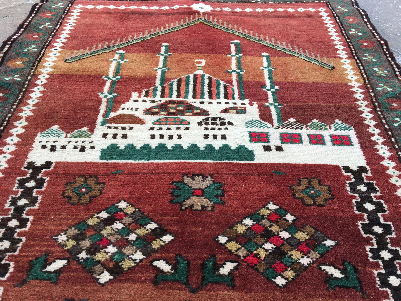 1970s Vintage Turkish Miniature Rug - 2"²9"³ × 3"²4"³ - 5
