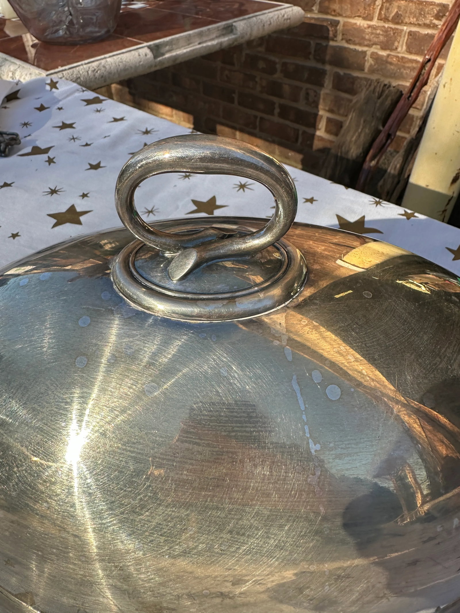 1970s Elkington Food Cloche Silverplate Stamped Meat Dome - 3