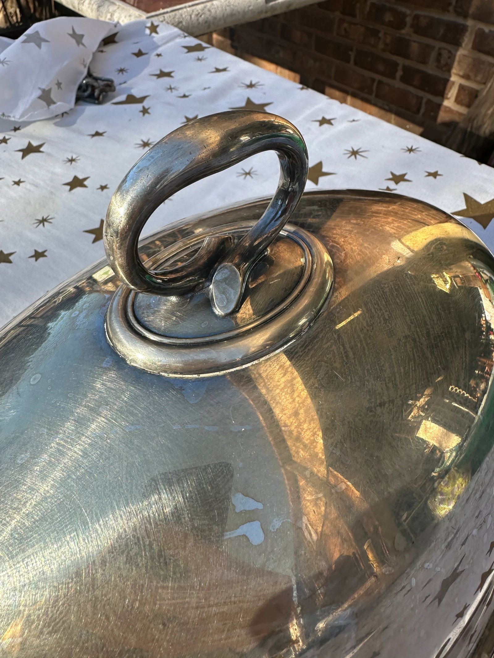 1970s Elkington Food Cloche Silverplate Stamped Meat Dome - 7