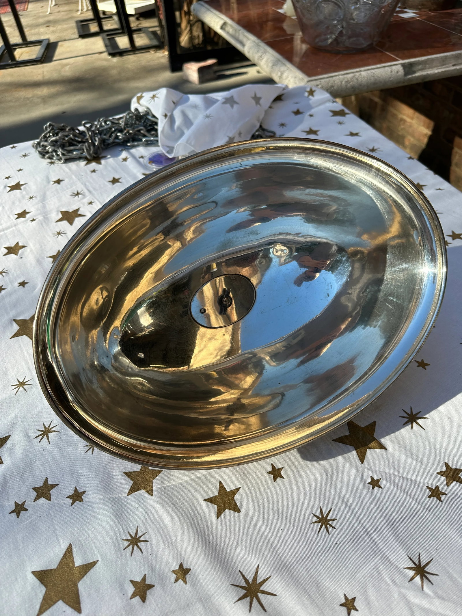 1970s Elkington Food Cloche Silverplate Stamped Meat Dome - 9