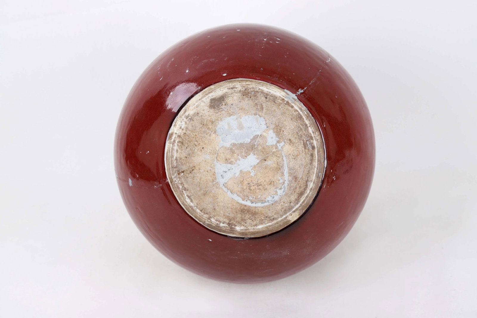 A 20th-Century Chinese Red-Glazed Dragon-Patterned Lestial Globe Vase (Restored) - 7