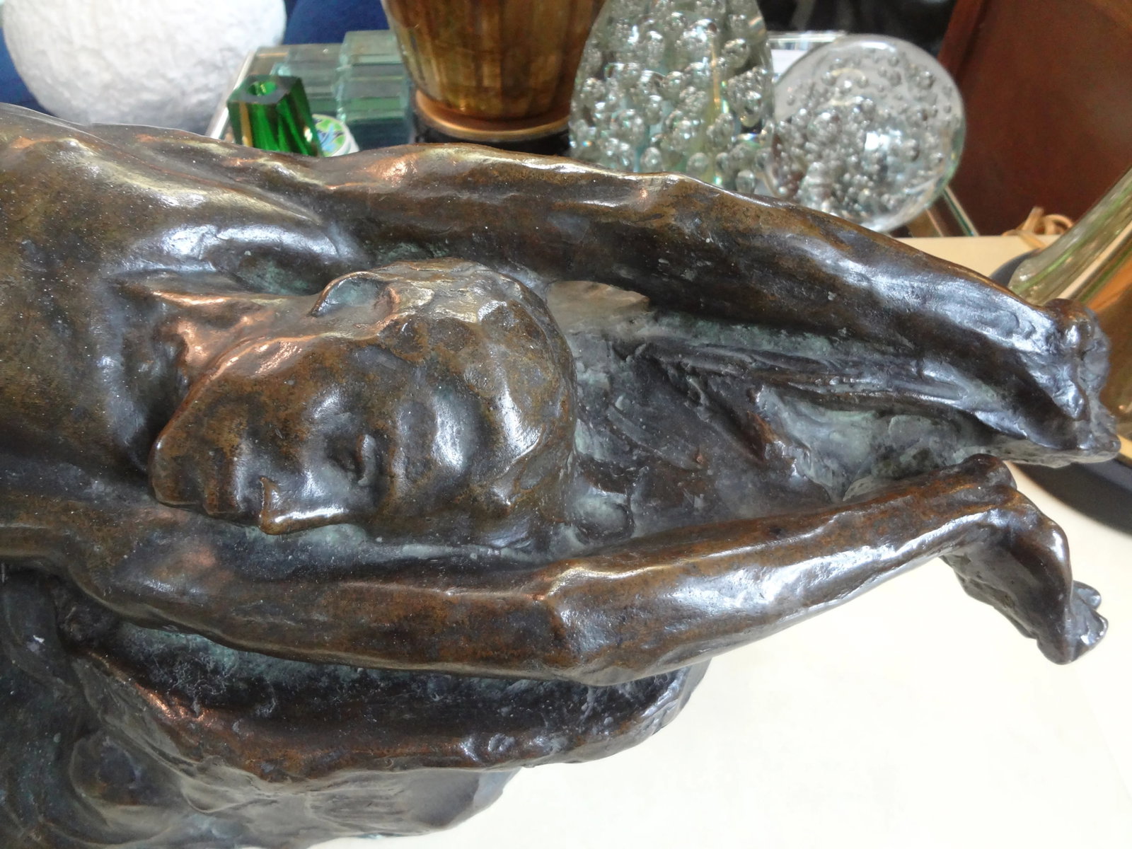 Italian Art Deco Bronze Sculpture of a Nude Male - 4