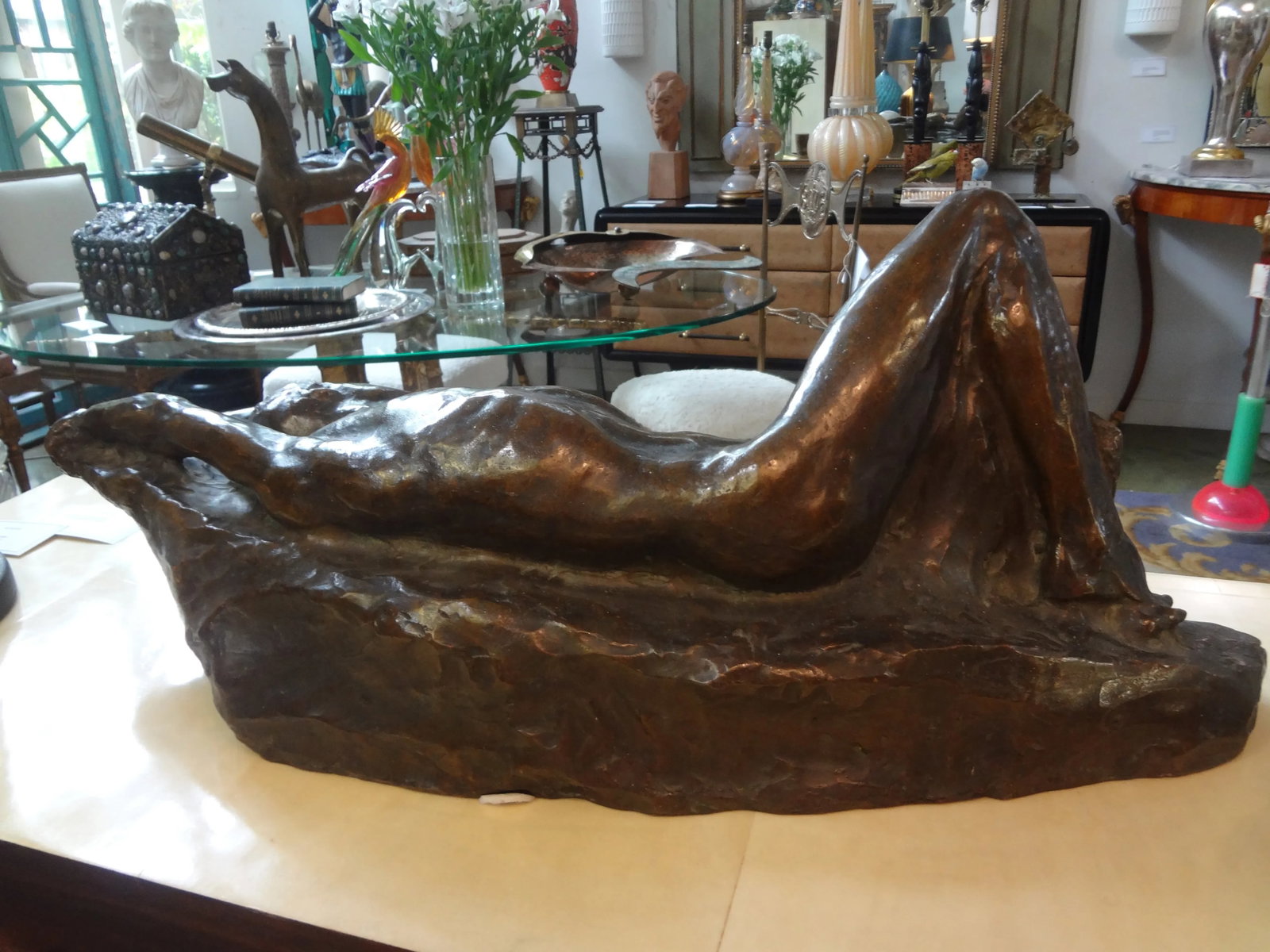 Italian Art Deco Bronze Sculpture of a Nude Male - 7