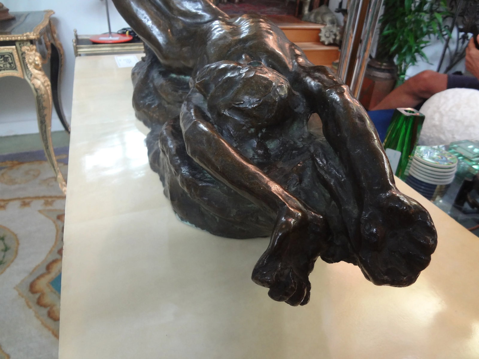 Italian Art Deco Bronze Sculpture of a Nude Male - 9