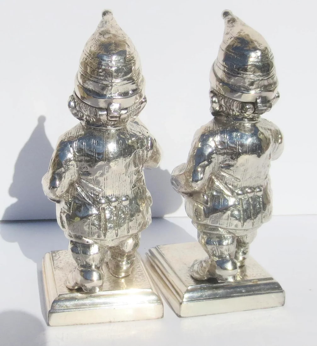 Mr. Punch Lighters Silverplate Circa 1900 -A Pair of Two - 2