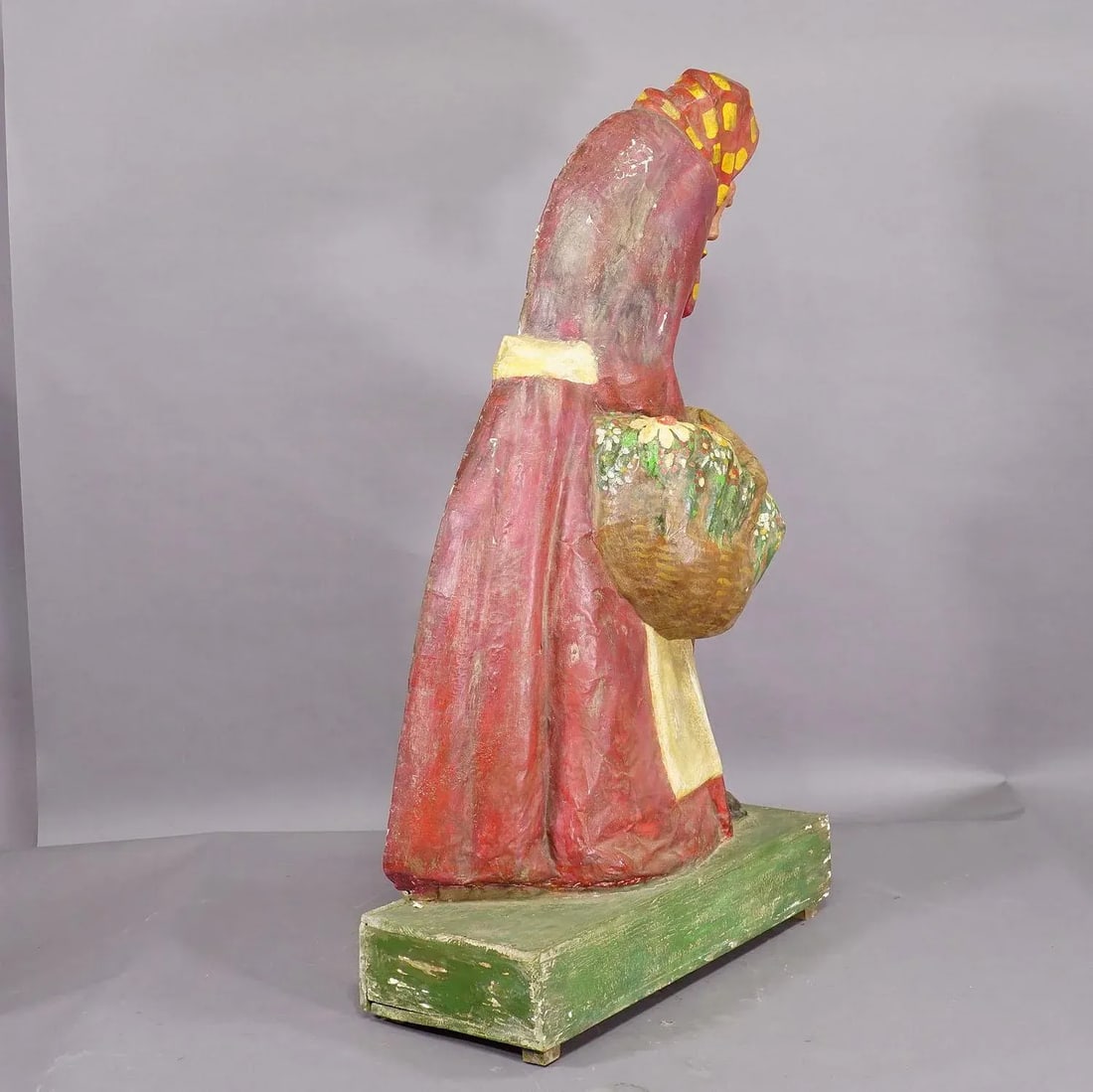 Antique Fairground Paper Mache Sculpture of a Witch or Farmer's Wive - 3