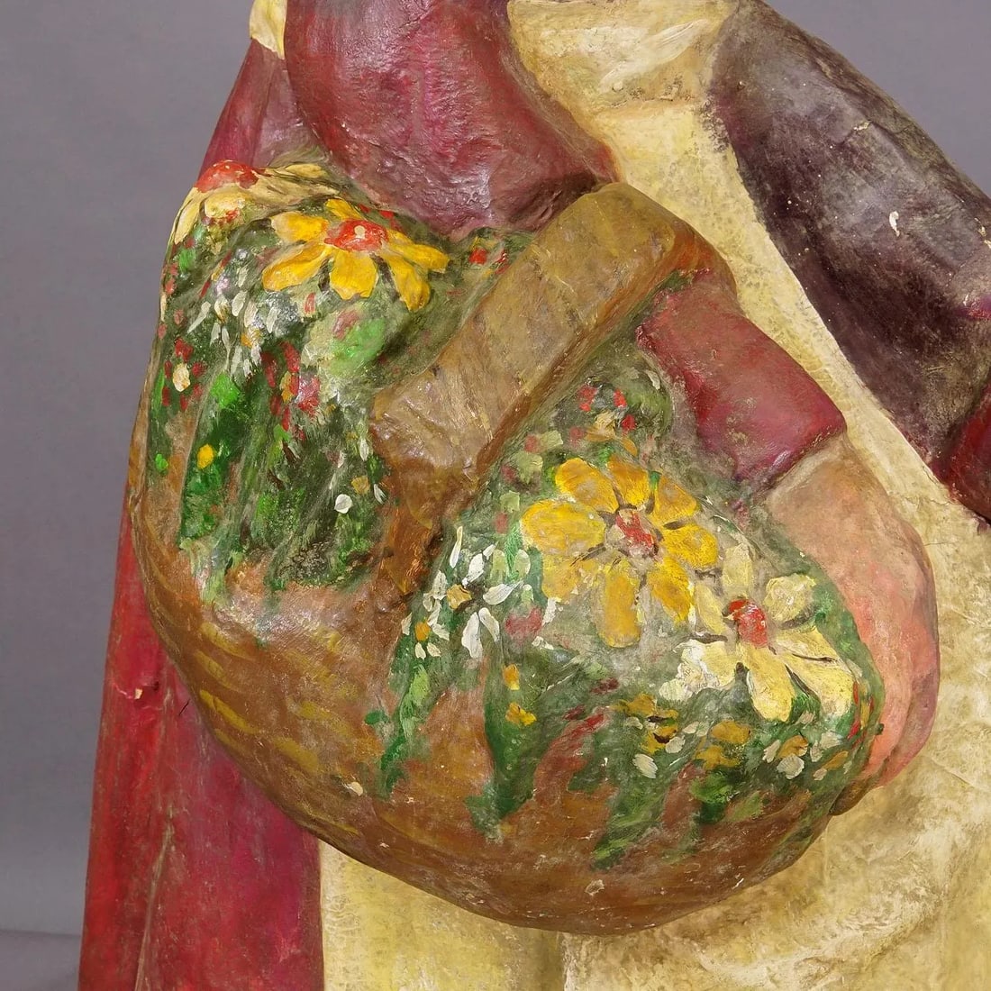 Antique Fairground Paper Mache Sculpture of a Witch or Farmer's Wive - 6