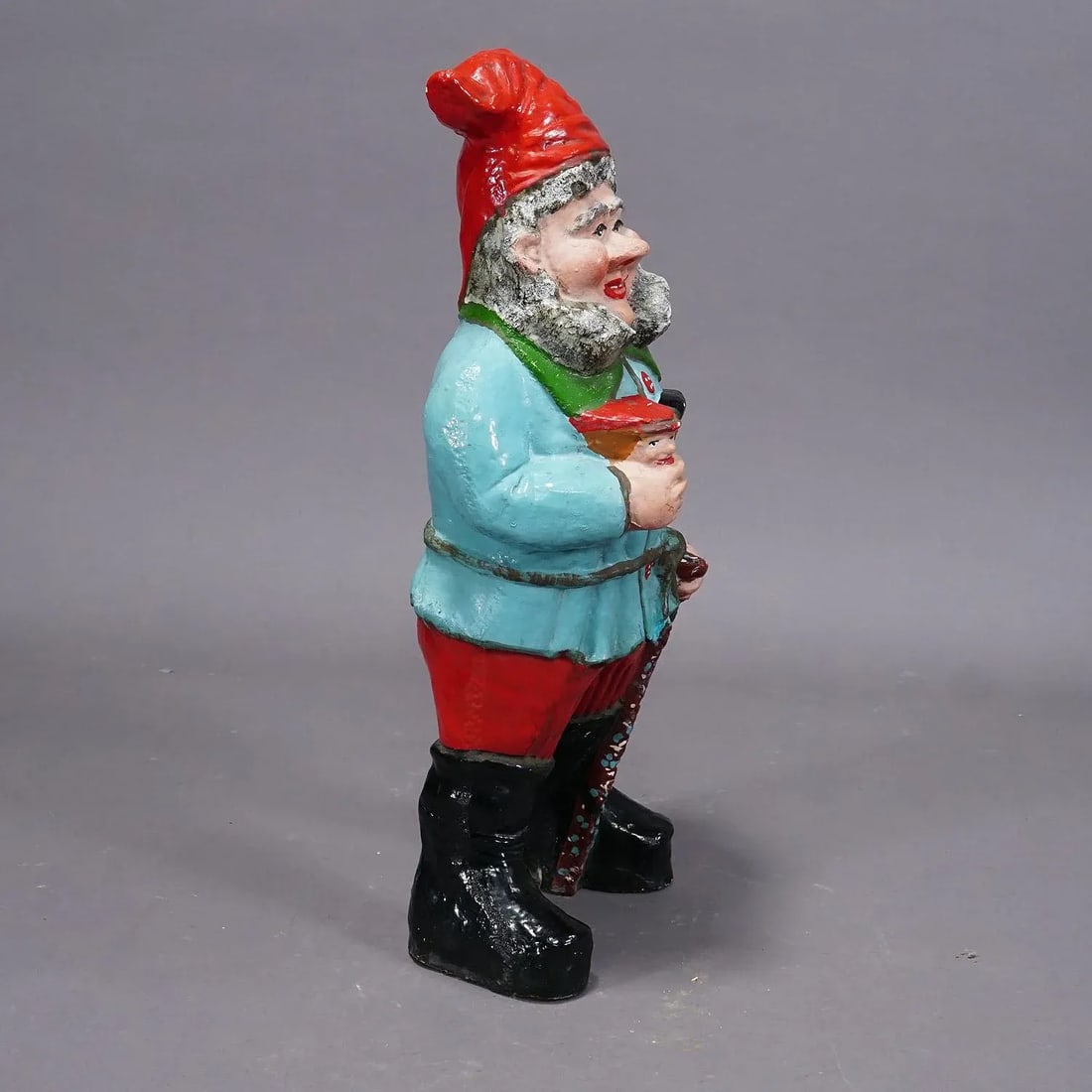 Large Terracotta Garden Gnome With Pipe, Germany Ca. 1920s - 6