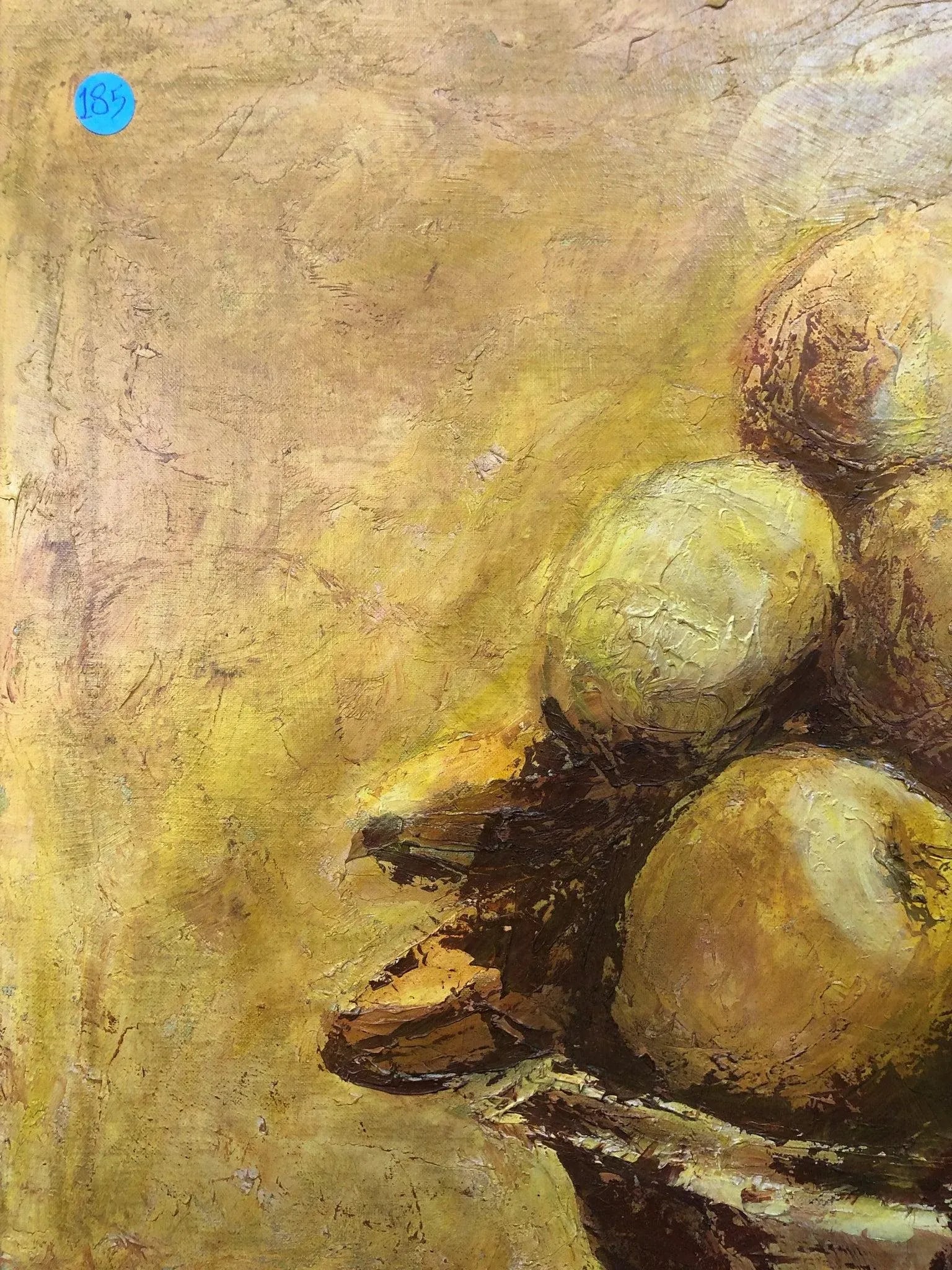 1950s Still Life Original Oil Painting Signed on the Bottom, Framed - 3