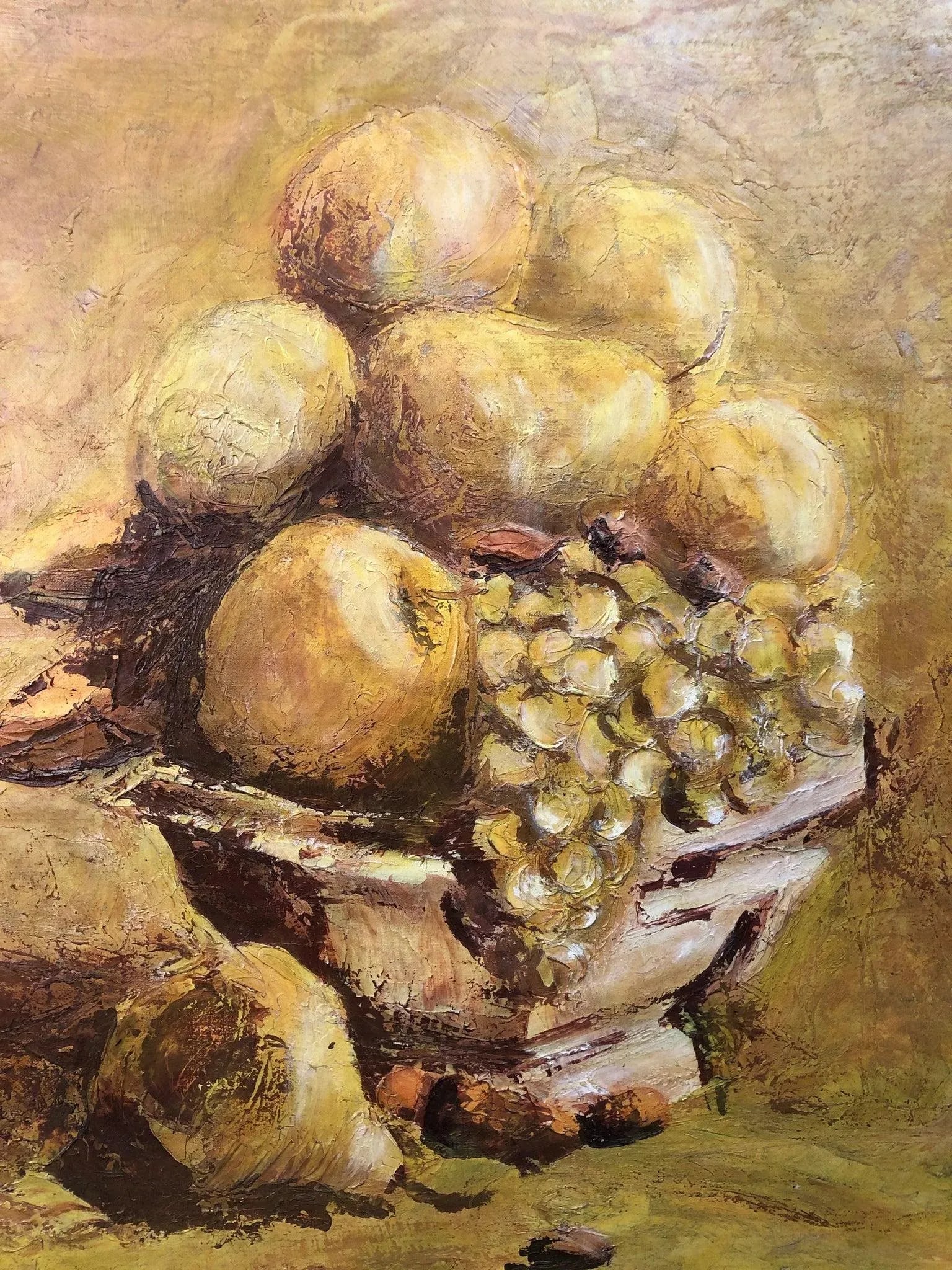 1950s Still Life Original Oil Painting Signed on the Bottom, Framed - 5