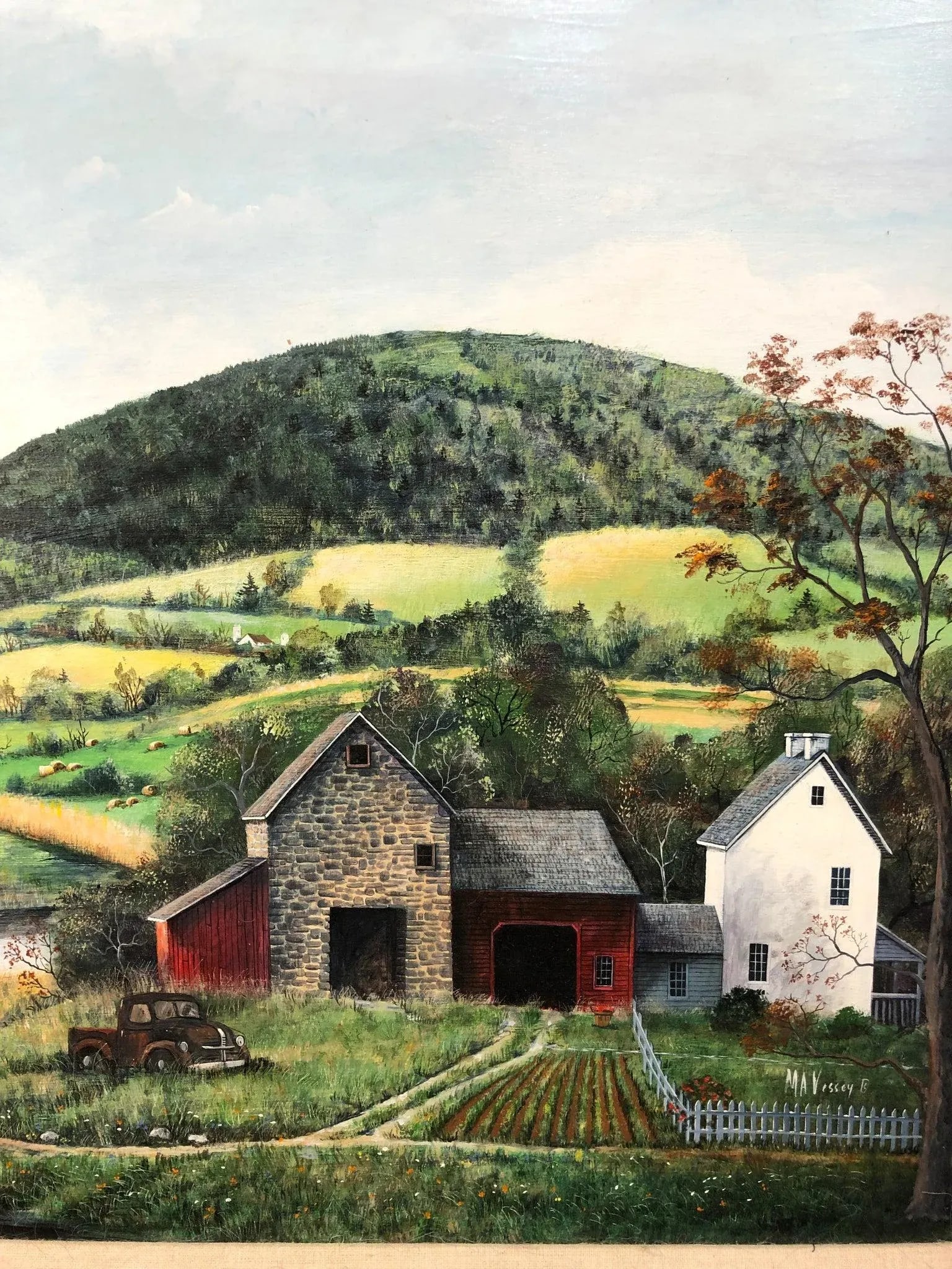 Summer's Bounty – Original Signed Oil on Board (1993) - 4