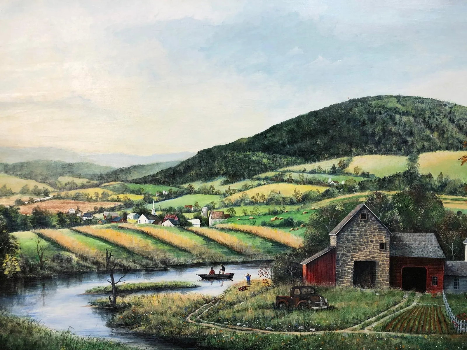 Summer's Bounty – Original Signed Oil on Board (1993) - 5