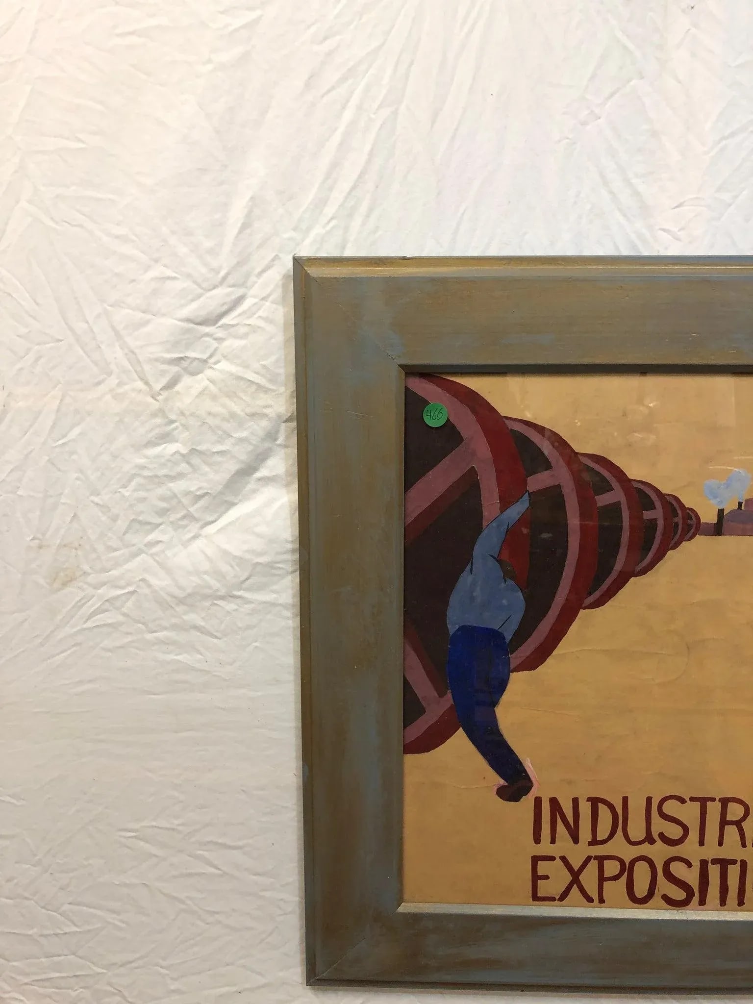 Mid 20th Century Industrial Exposition Original Acrylic Painting on Paper - 3