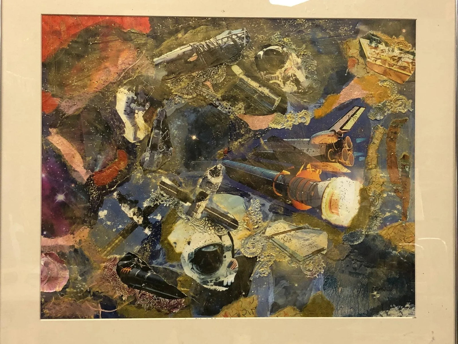 Orbit of Invention - Late 20th Century Mixed Media Signed on the Bottom, Framed - 3