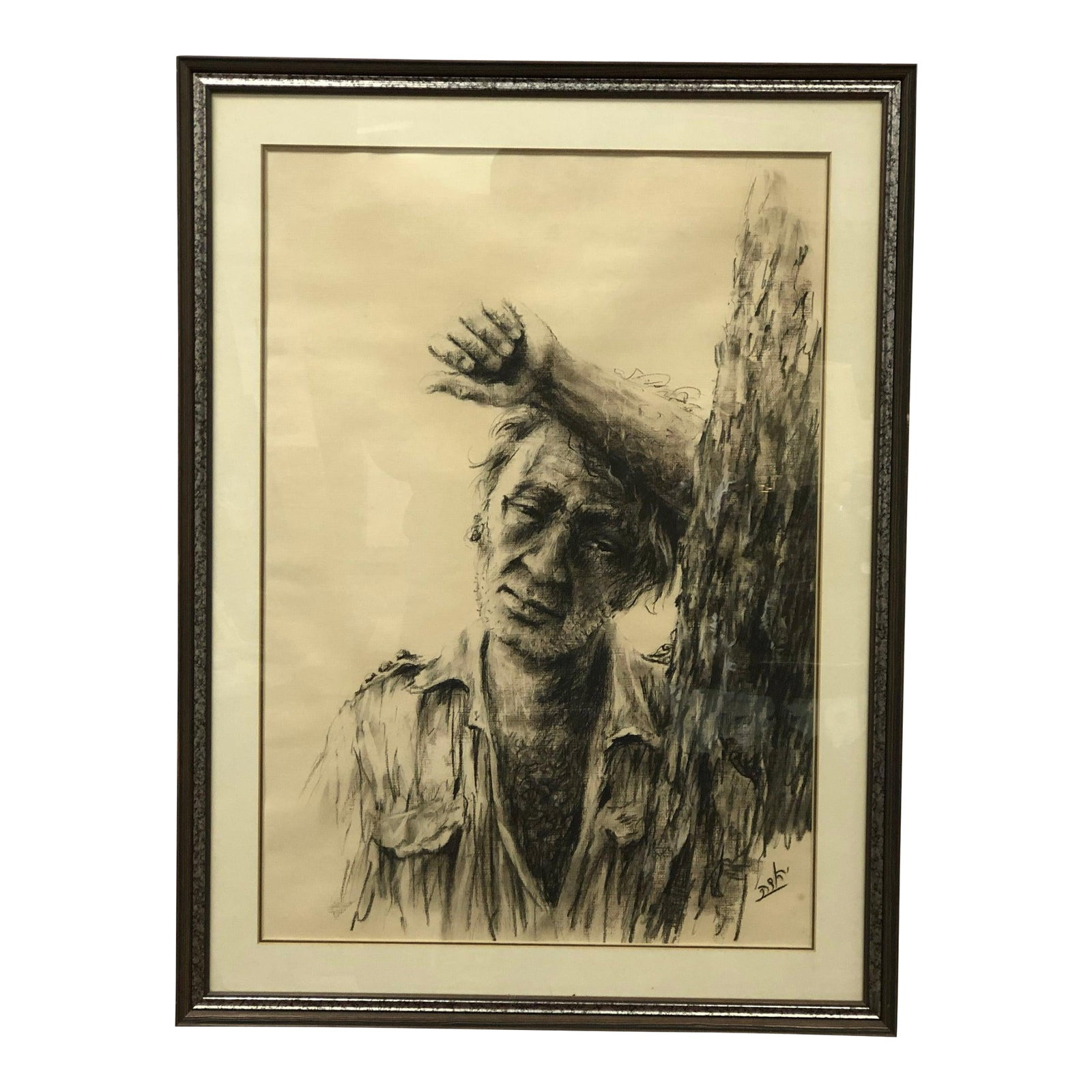 Late 20th Century Portrait Original Pastel Signed: Portrait, Original Pastel, Signed – 24" x 32" Add depth and emotion to your collection with this powerful original pastel portrait, signed by the artist. The artwork captures a deeply