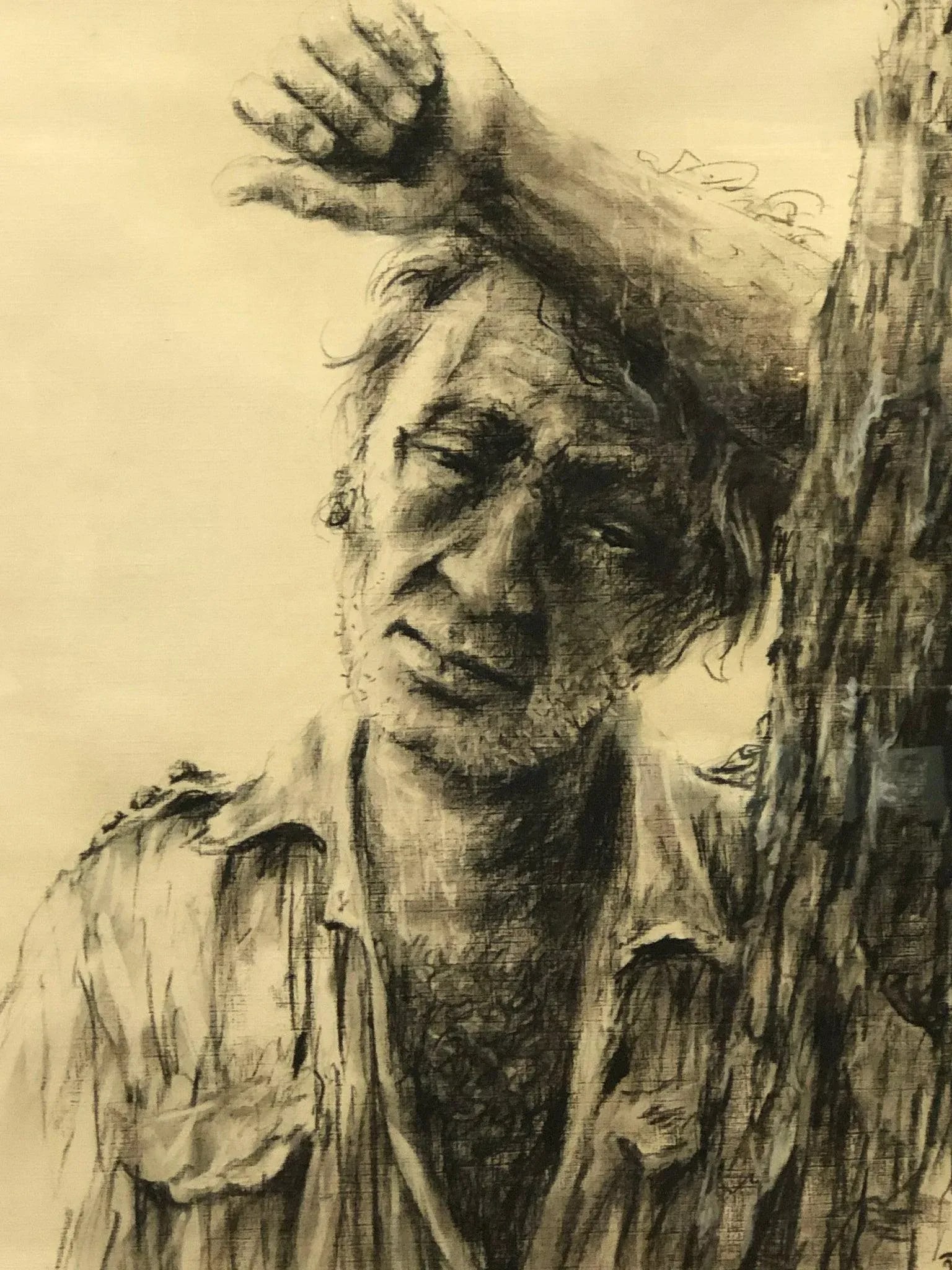 Late 20th Century Portrait Original Pastel Signed - 2