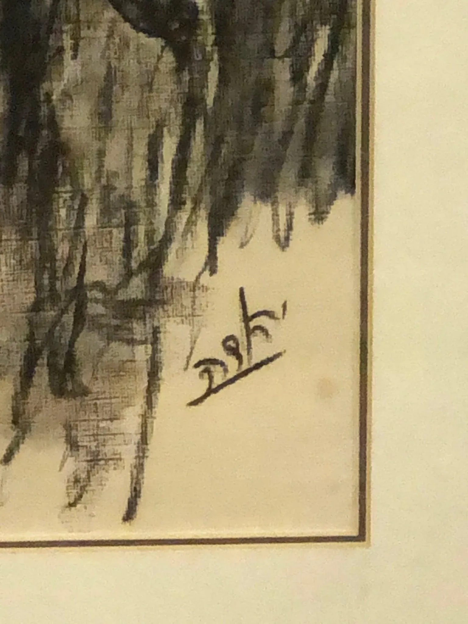 Late 20th Century Portrait Original Pastel Signed - 3