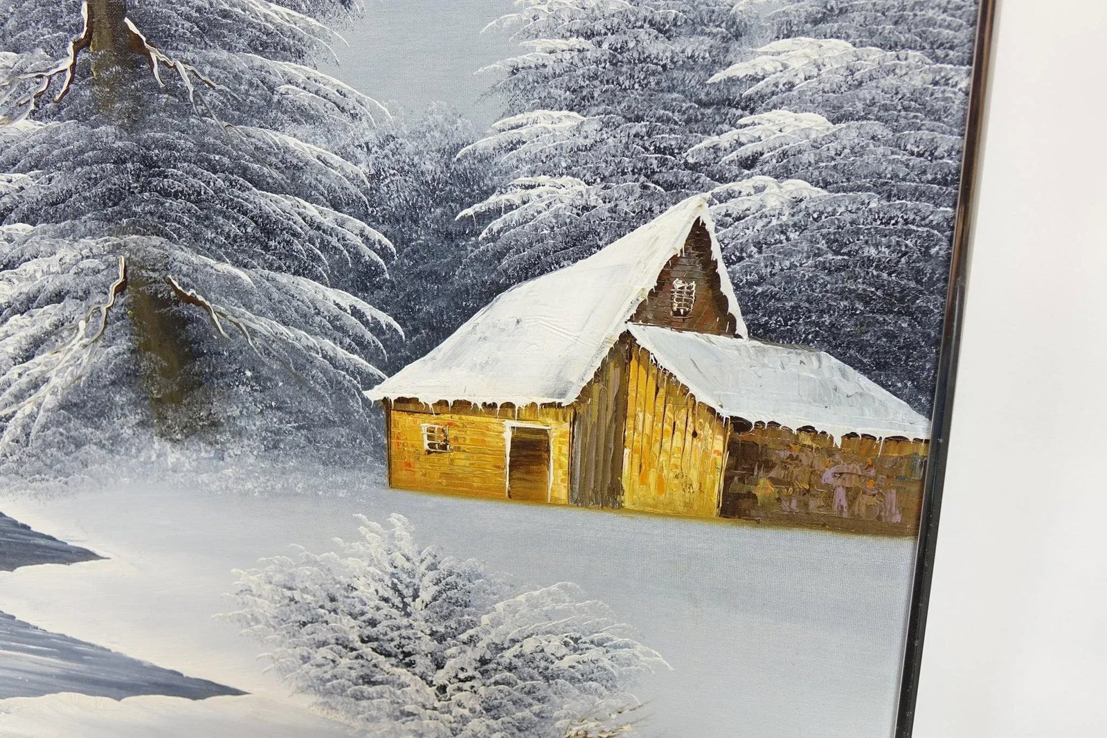 Mid 20th Century Mountain Silence" - Original Oil on Canvas Signed - 2